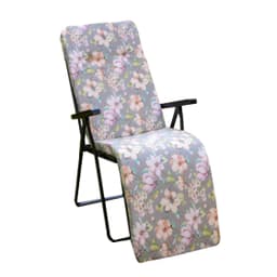 Кресло-шезлонг Леонардо арт.с446/133 (каркас антрацит, ткань сер. розов. цветы)