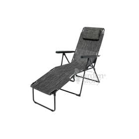 Кресло-шезлонг Роберто арт.с1325 (каркас антрацит, ткань серая)