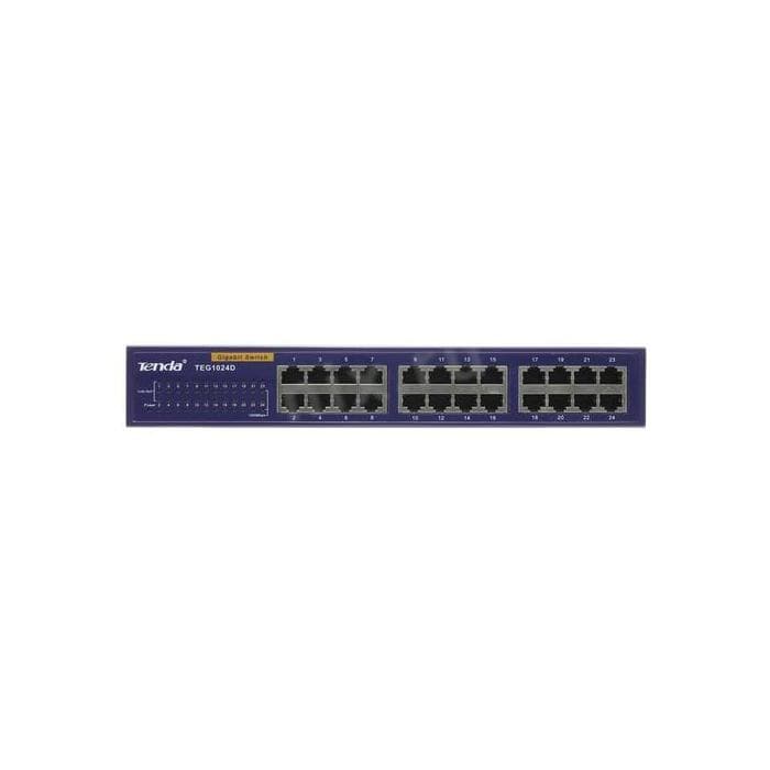 Коммутатор HUB Switch Tenda TEG1024D 24port 10/100/1000M Gigabit 13" Rackmount Metal case