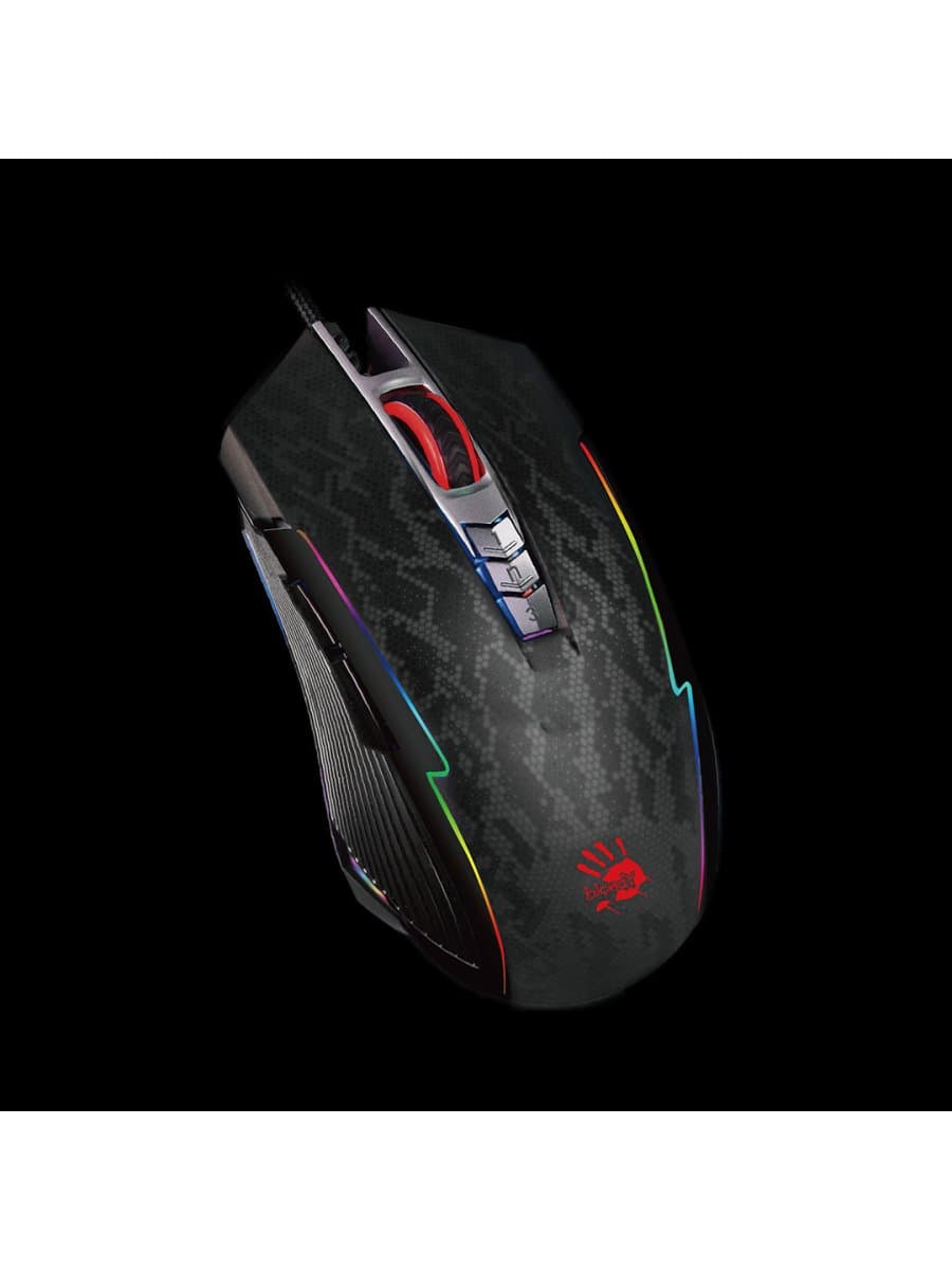Мышь игровая A4TECH BLOODY P93A RGB Gaming Mouse BULLET GREY METAL FEET ACTIVE USB BLACK