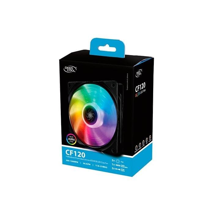 Кулер для корпуса DEEPCOOL CF120(3IN1 SET) A-RGB LED 3x120x120x25mm Hydro Bearing 500-1500rpm