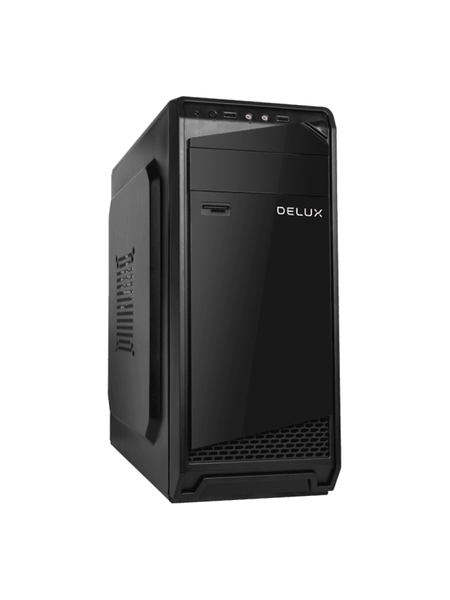 Корпус DELUX ATX DLC-DW605 400*176*410mm BLACK TAC 2.0 W/O PSU