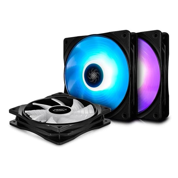 Кулер для корпуса DEEPCOOL RF120(3IN1 SET) RGB LED 3x120x120x25mm Hydro Bearing 1300 RPM