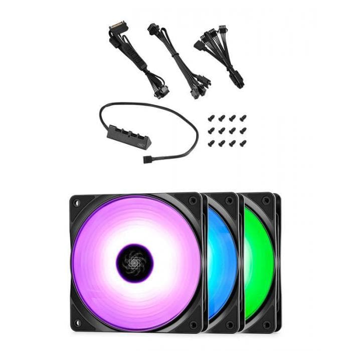 Кулер для корпуса DEEPCOOL RF120 RGB LED 120x120x25mm Hydro Bearing 1300 RPM