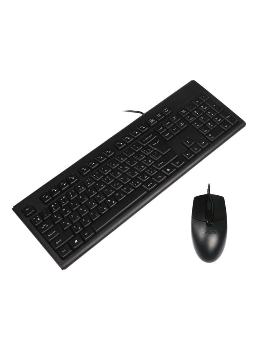 Комплект клавиатура и мышь A4TECH KR-8372 (KR-83+OP-720) KEYBOARD + MOUSE SET USB BLACK US+RUSSIAN