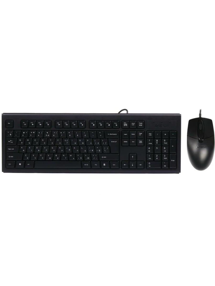 Комплект клавиатура и мышь A4TECH KR-8372 (KR-83+OP-720) KEYBOARD + MOUSE SET USB BLACK US+RUSSIAN