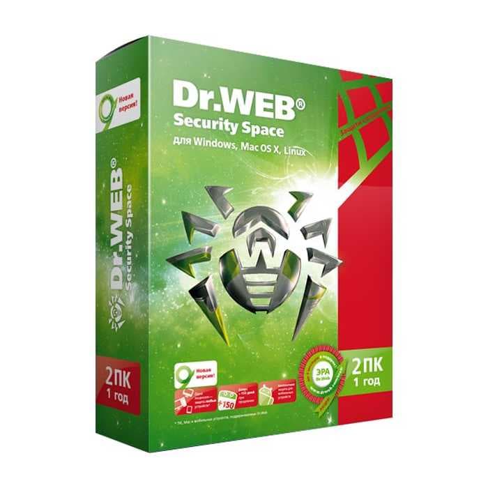 Антивирус Dr.WEB Security Space 2пк 1год