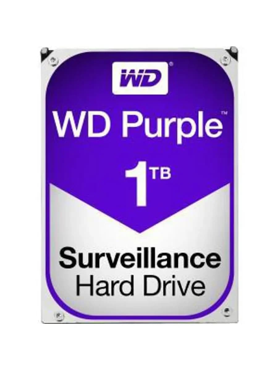Жесткий диск HDD Western Digital 1TB 5400rpm 64MB WD10PURZ PURPLE SURVEILLANCE SATA3