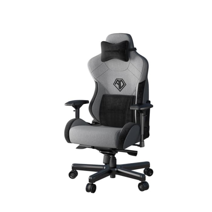 Игровое кресло AndaSeat AD12XLLA-01-GB T-Pro II Premium GRAY&amp;BLACK 4D Armrest 65mm wheels Fabric