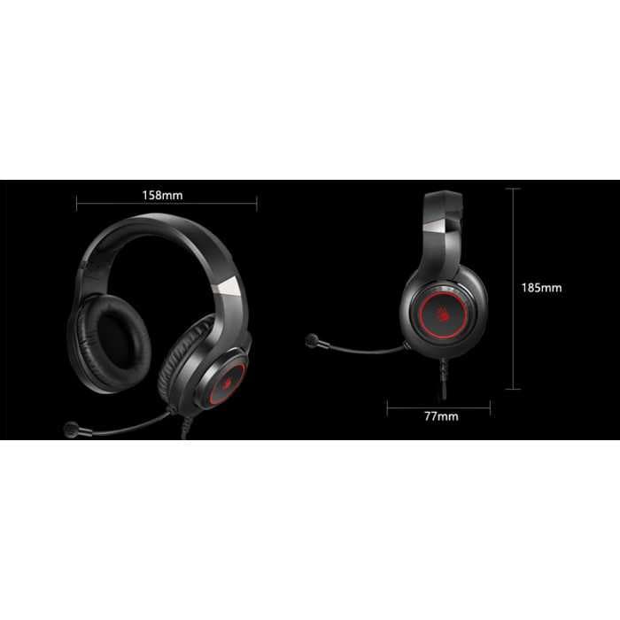 Наушники с микрофоном A4Tech BLOODY G220 NEON Gaming 3.5mm & USB Black