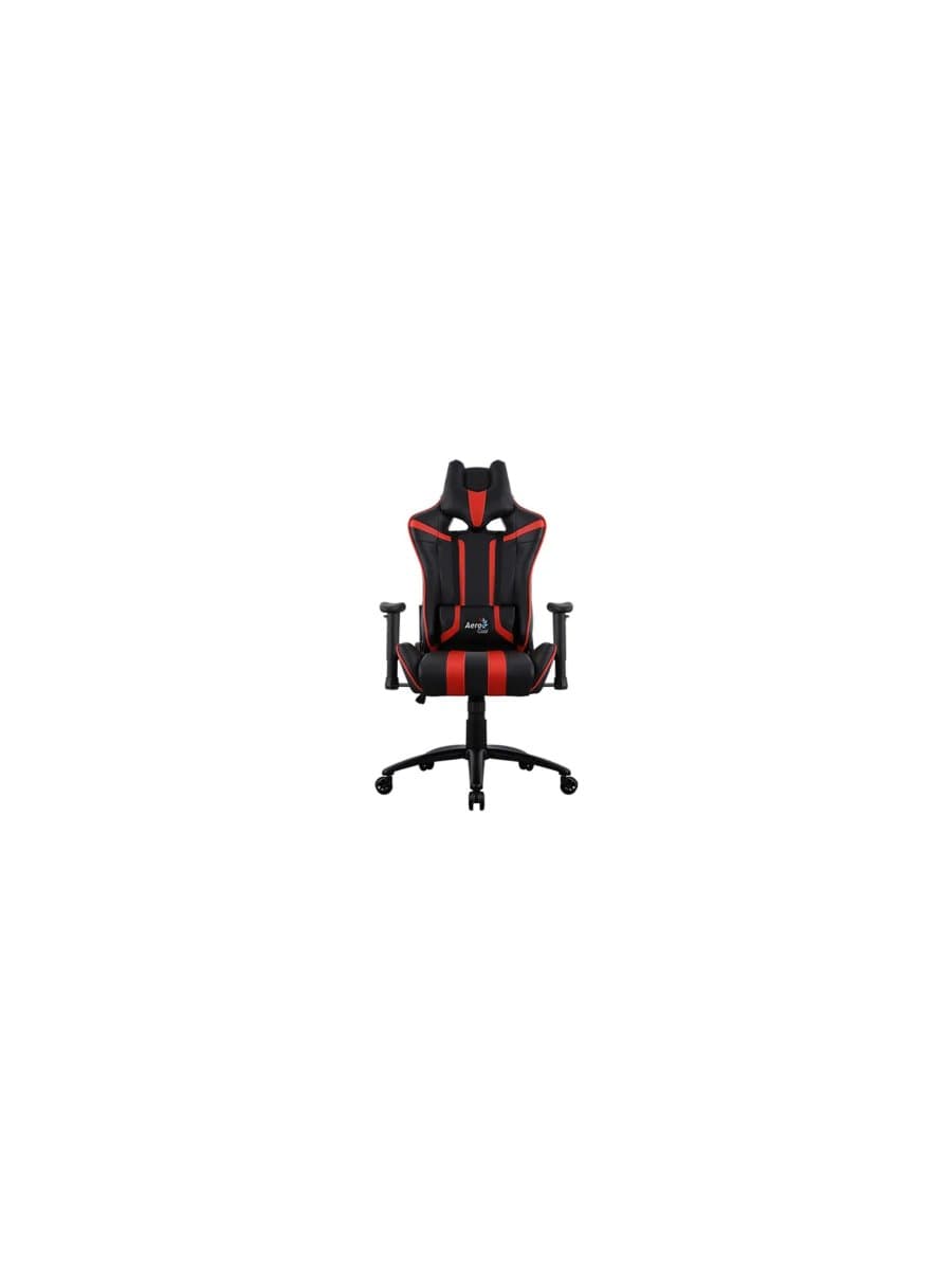 Игровое кресло AEROCOOL AC120 AIR BLACK&RED 2D Armrest 65mm wheels PVC Leather
