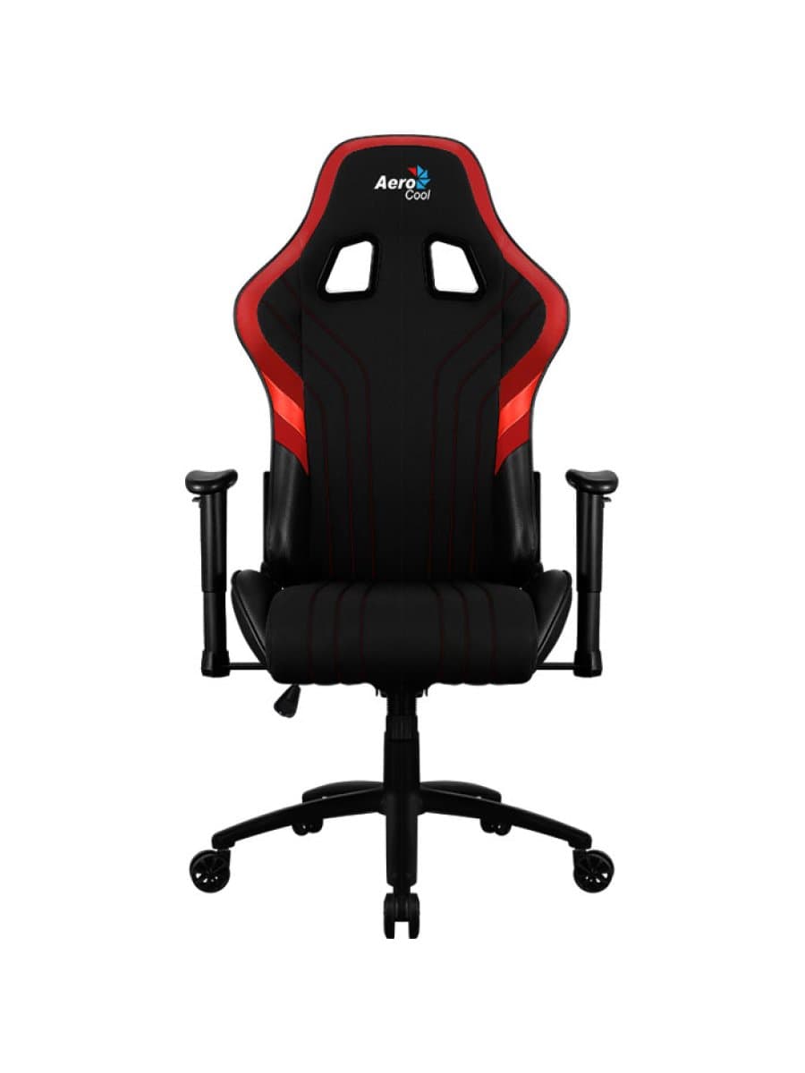 Игровое кресло AEROCOOL AERO 1 ALPHA BLACK&RED 2D Armrest 65mm wheels PVC Leather