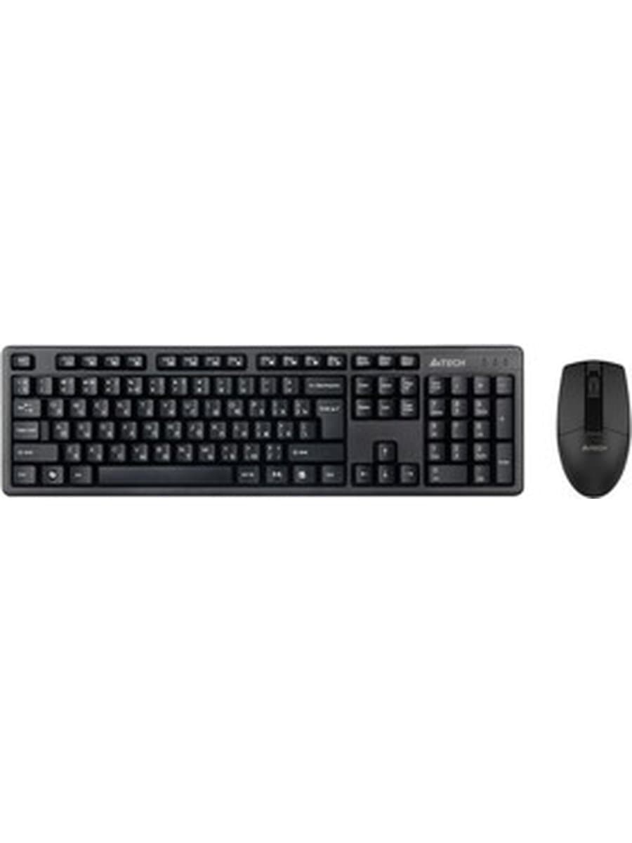 Комплект клавиатура и мышь A4TECH 3330N (GK-3+G3-330N) V-TRACK WIRELESS KEYBOARD + MOUSE SET USB BLACK US+RUSSIAN