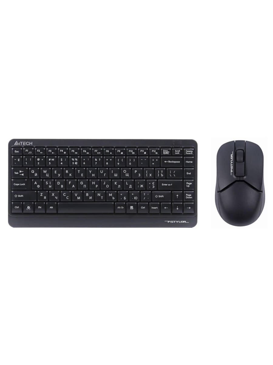 Комплект клавиатура и мышь A4TECH FSTYLER FG1112 (FG12+FGK11) MULTIMEDIA SLEEK COMFORT KEYBOARD + MOUSE COMBO SET WIRELESS BLACK