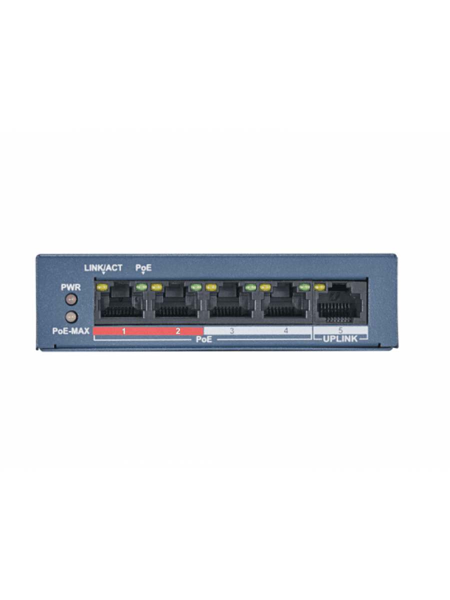 Коммутатор HUB Switch HIWATCH DS-S504P(B) 5-port 10/100Mbps 4-port PoE 35W