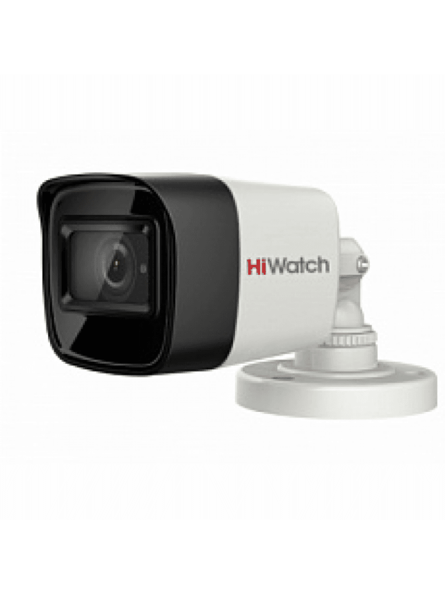 HD-TVI видеокамера HIWATCH DS-T800(B) (2.8mm) цилиндр,уличная 8MP,IR 30M