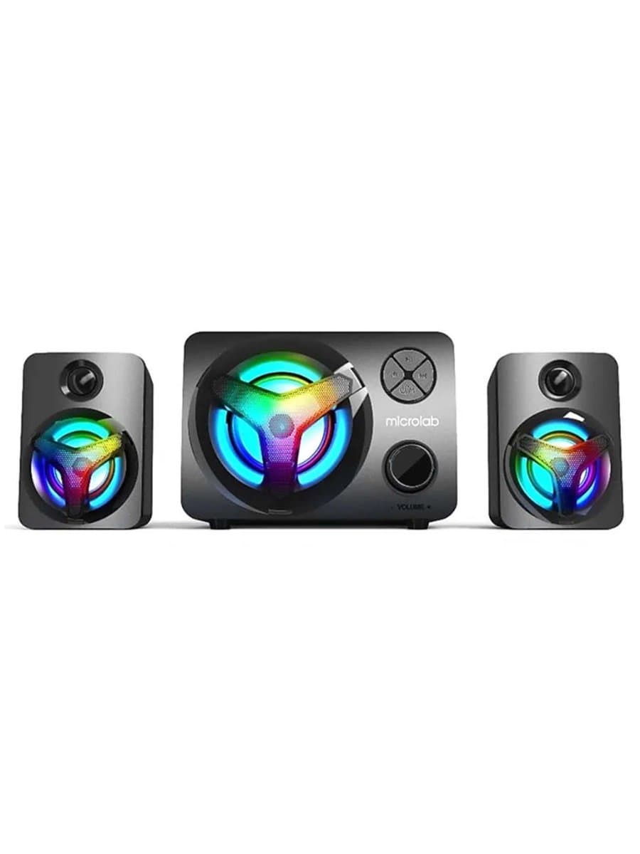 Акустическая система Microlab Subwoofer U-210 RGB 2.1 BLACK 11W (5W+3W*2)