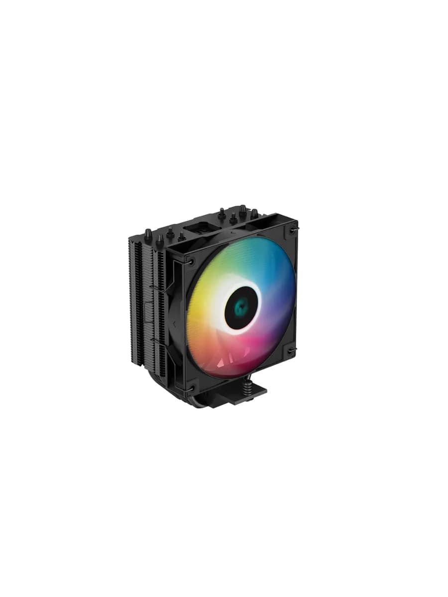 Кулер для процессора DEEPCOOL AG400 BLACK ARGB LGA115*/1700/1200/AMD 120mm PWM fan,300-1850rpm,4HP