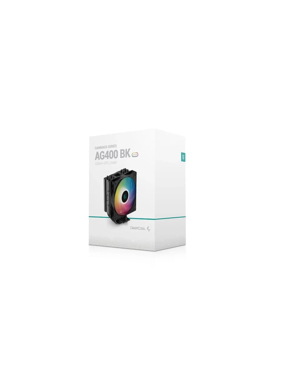 Кулер для процессора DEEPCOOL AG400 BLACK ARGB LGA115*/1700/1200/AMD 120mm PWM fan,300-1850rpm,4HP
