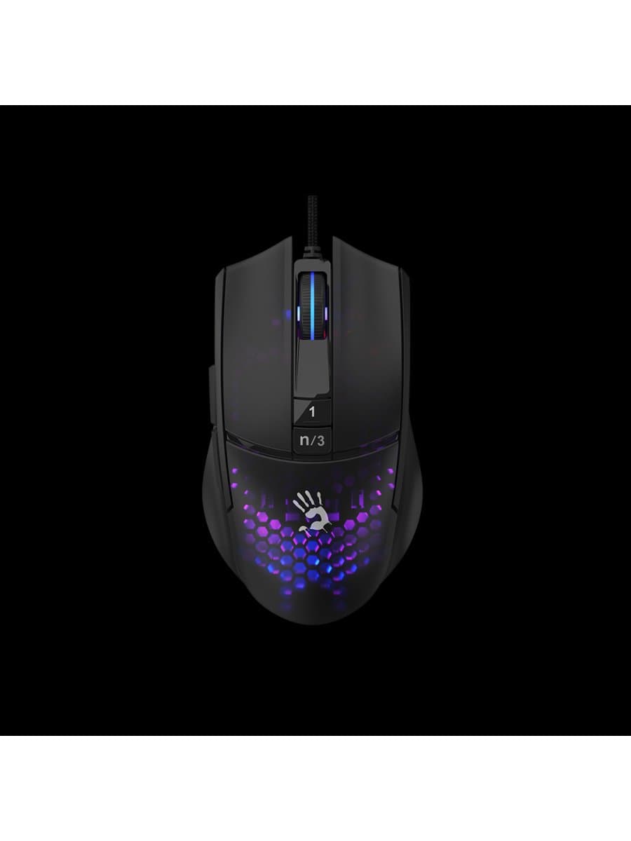 Мышь A4TECH BLOODY L65 MAX LIGHTWEIGHT GAMING 12000CPI STONE BLACK RGB METAL FEET ACTIVE USB