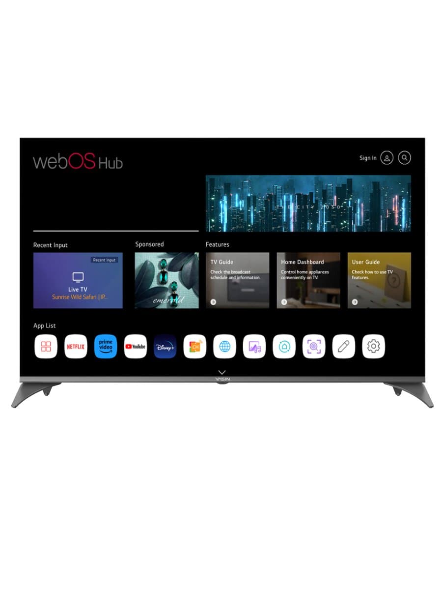 Телевизор YASIN LED TV 55UD81 55" 4K UHD 3840x2160, WebOS 450 cd/m2 1000000:1 6ms 178/178 WiFi