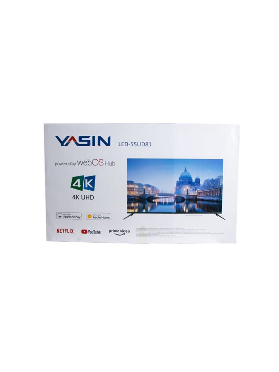Телевизор YASIN LED TV 55UD81 55" 4K UHD 3840x2160, WebOS 450 cd/m2 1000000:1 6ms 178/178 WiFi