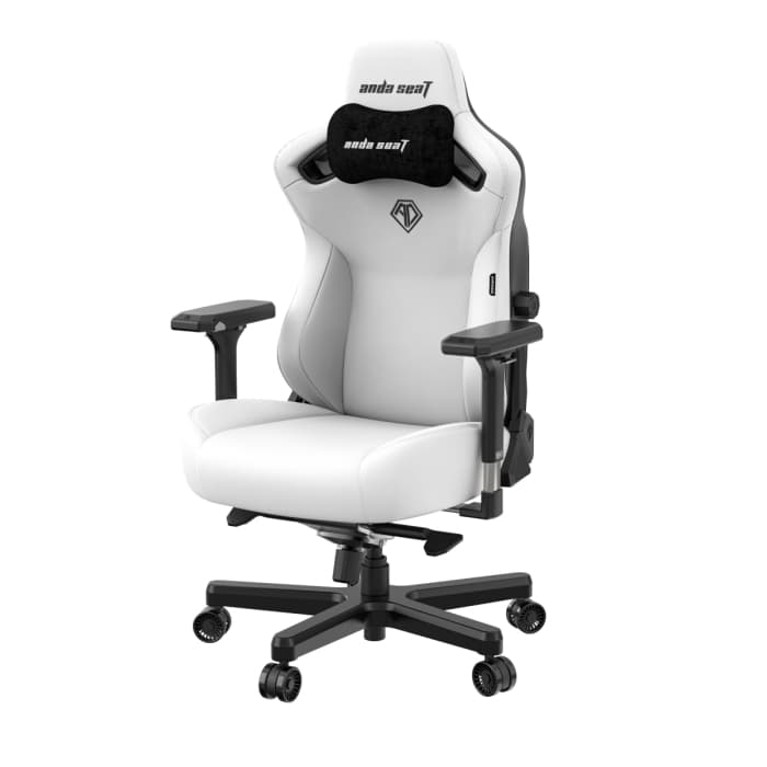 Игровое кресло AndaSeat AD12YDC-XL-01-W-PV/C Kaiser 3 XL WHITE 4D Armrest 65mm wheels PVC Leather