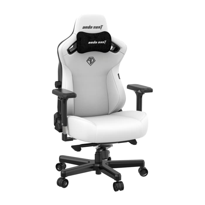 Игровое кресло AndaSeat AD12YDC-XL-01-W-PV/C Kaiser 3 XL WHITE 4D Armrest 65mm wheels PVC Leather