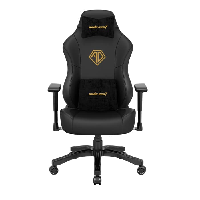 Игровое кресло AndaSeat AD18Y-06-B-PV/C Phantom 3 BLACK&GOLD 2D Armrest 60mm wheels PVC Leather