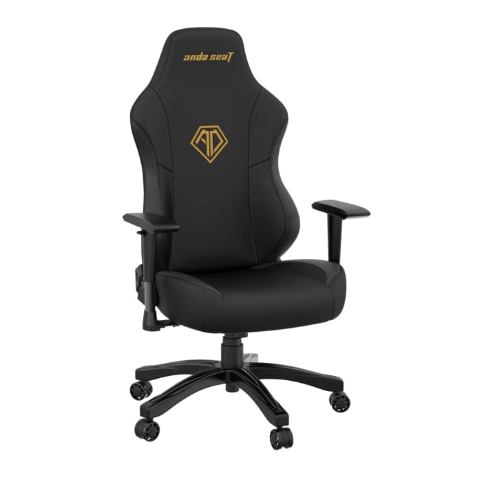 Игровое кресло AndaSeat AD18Y-06-B-PV/C Phantom 3 BLACK&GOLD 2D Armrest 60mm wheels PVC Leather
