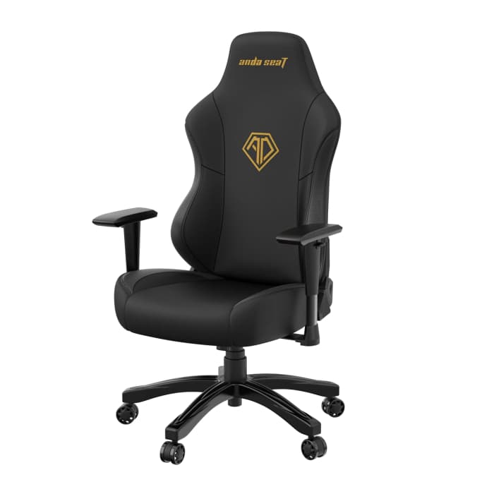 Игровое кресло AndaSeat AD18Y-06-B-PV/C Phantom 3 BLACK&GOLD 2D Armrest 60mm wheels PVC Leather