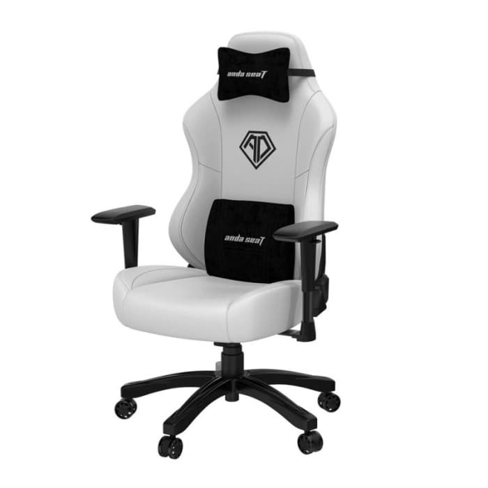 Игровое кресло AndaSeat AD18Y-06-W-PV Phantom 3 WHITE 2D Armrest 60mm wheels PVC Leather