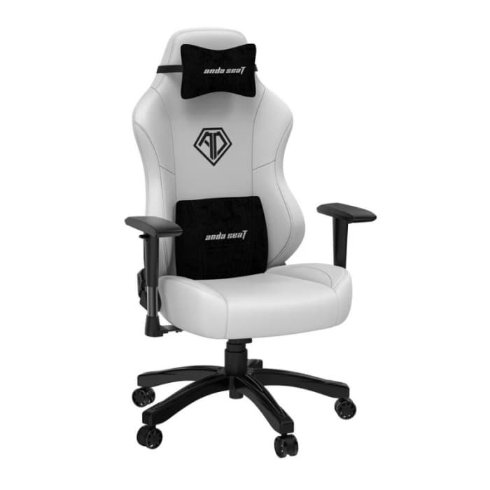 Игровое кресло AndaSeat AD18Y-06-W-PV Phantom 3 WHITE 2D Armrest 60mm wheels PVC Leather