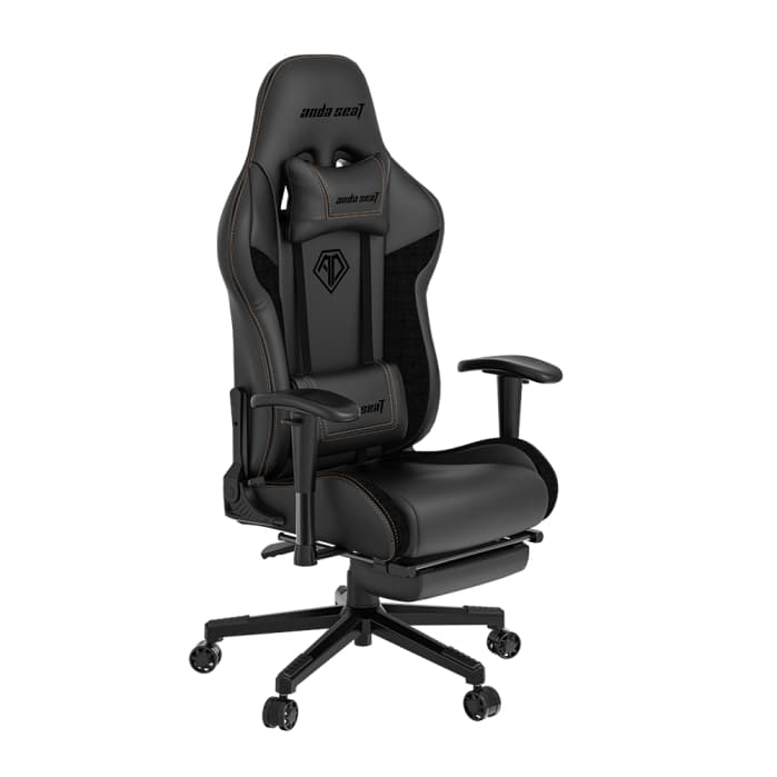 Игровое кресло AndaSeat AD5T-03-B-PVF Jungle 2 M BLACK 2D Armrest 60mm wheels PVC Leather & Fabric