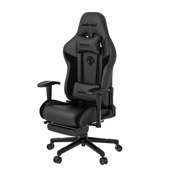 Игровое кресло AndaSeat AD5T-03-B-PVF Jungle 2 M BLACK 2D Armrest 60mm wheels PVC Leather & Fabric