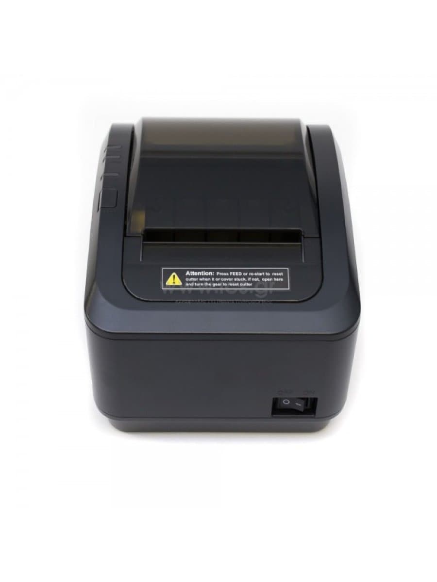 Термопринтер чеков Xprinter XP-K200L 80mm direct thermal Receipt printer USB+LAN, Black, 200mm/s, EU plug