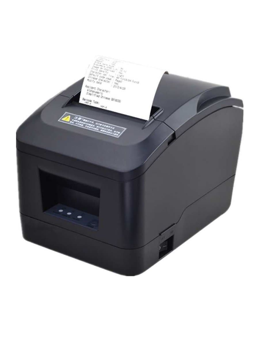 Термопринтер чеков Xprinter XP-K200L 80mm direct thermal Receipt printer USB+LAN, Black, 200mm/s, EU plug