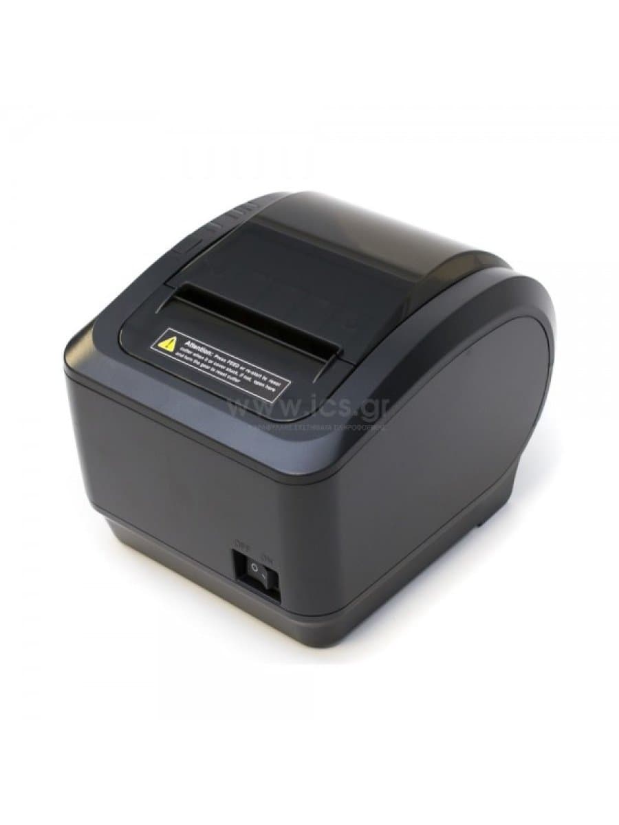 Термопринтер чеков Xprinter XP-K200L 80mm direct thermal Receipt printer USB+LAN, Black, 200mm/s, EU plug
