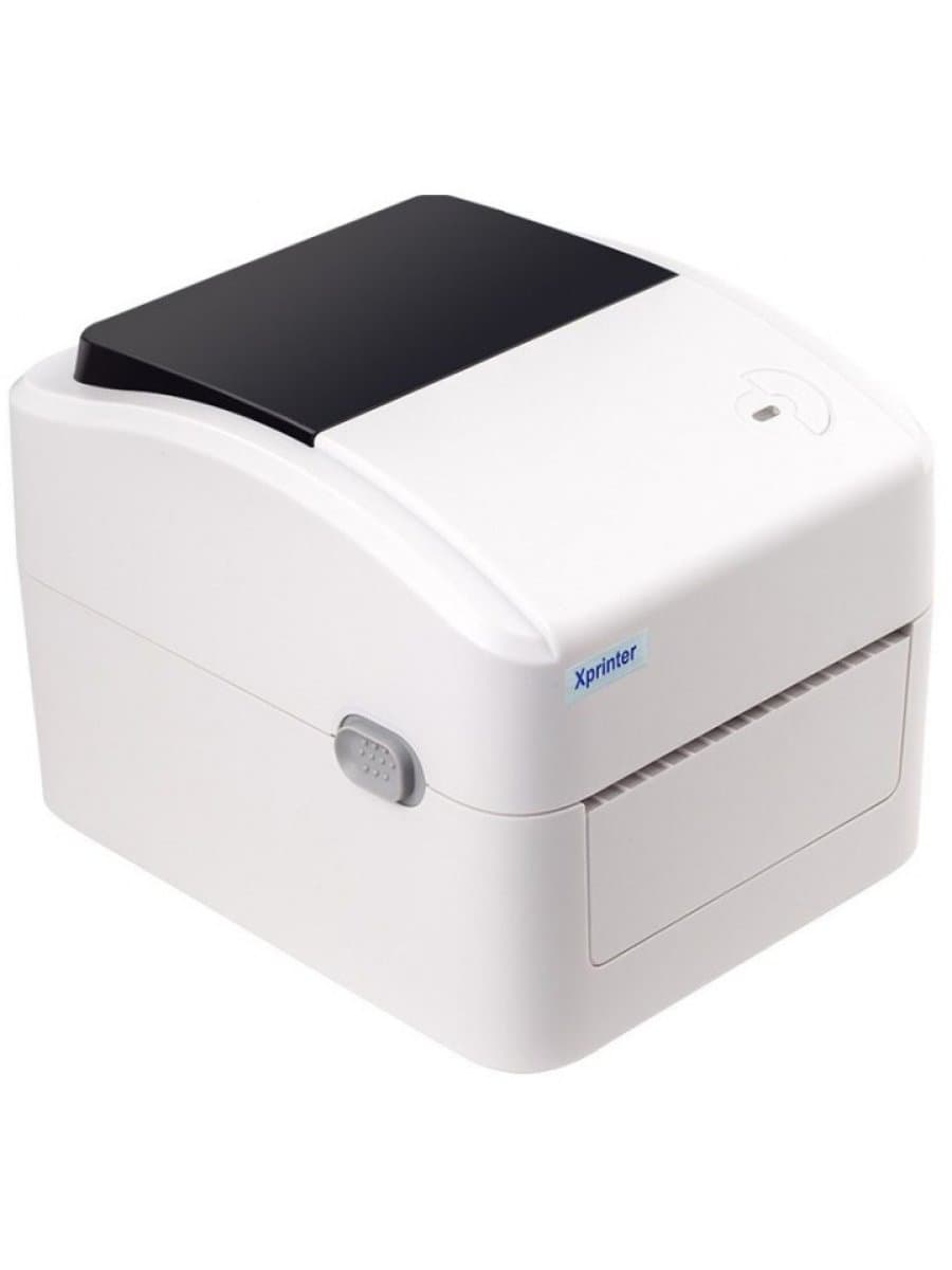 Термопринтер штрих-кодов Xprinter XP-420B 4inch direct thermal barcode printer USB+LAN, White, 152mm/s, EU plug