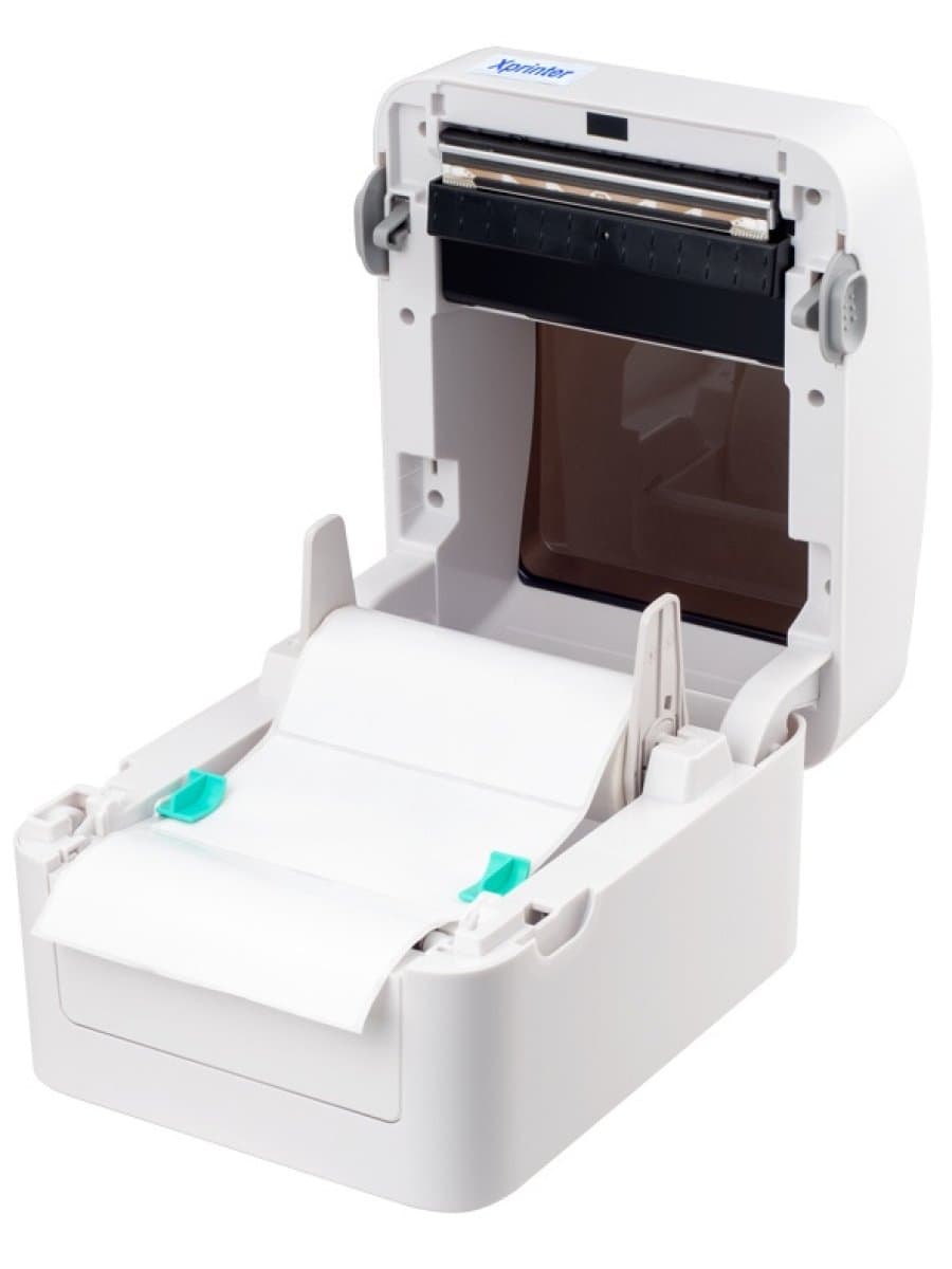 Термопринтер штрих-кодов Xprinter XP-420B 4inch direct thermal barcode printer USB+LAN, White, 152mm/s, EU plug