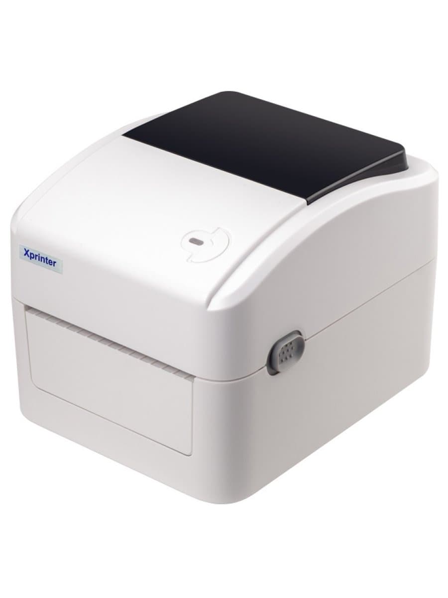 Термопринтер штрих-кодов Xprinter XP-420B 4inch direct thermal barcode printer USB+LAN, White, 152mm/s, EU plug