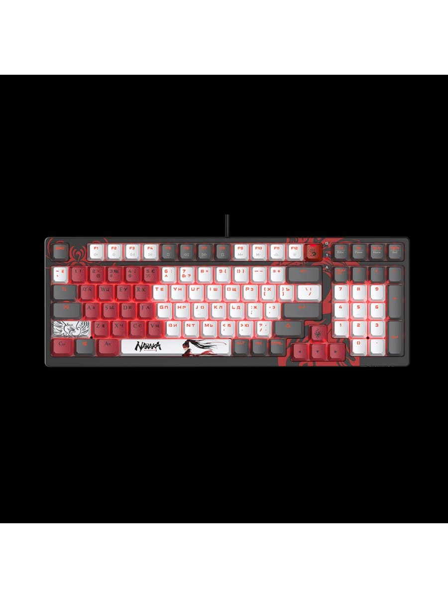 Механическая игровая клавиатура A4TECH BLOODY S98 NARAKA GAMING MECHANICAL BLMS RED SWITCH RGB KEYBOARD USB US+RUS
