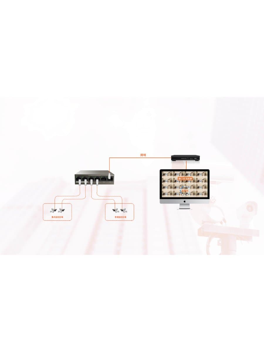 Коммутатор HUB Switch Tenda TEF1106P-4-63W 4-port PoE 10/100Mbps + 2-port 10/100Mbps Steelcase
