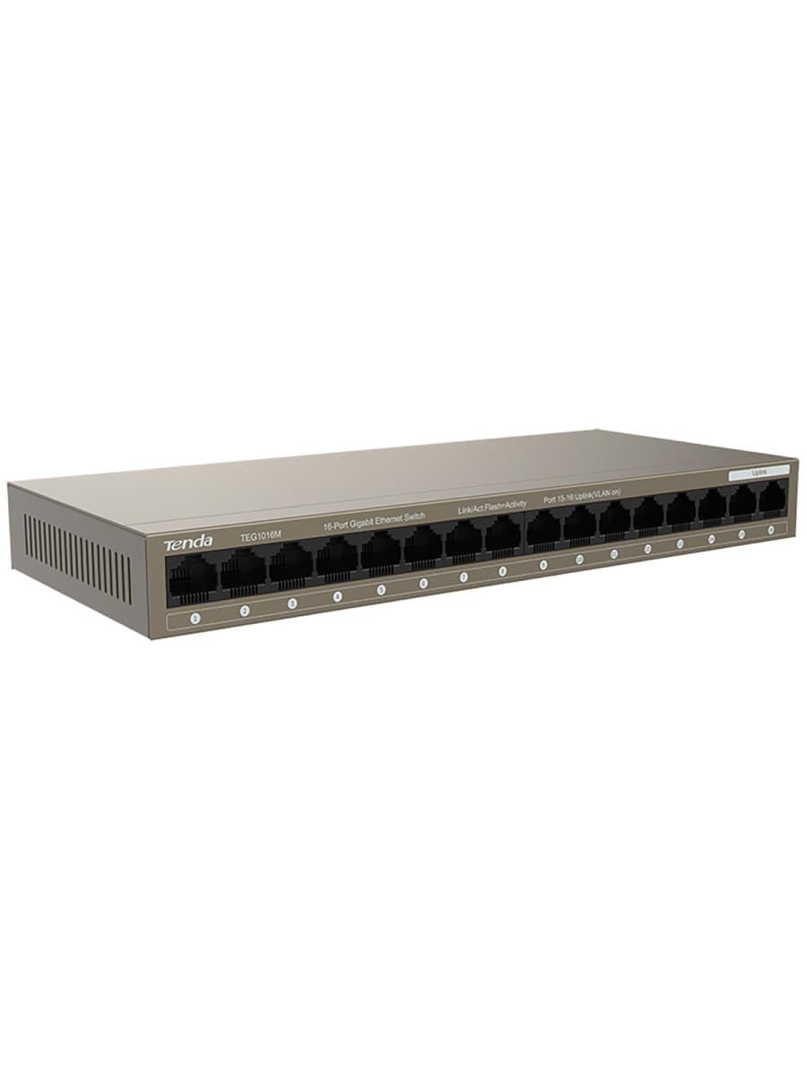 Коммутатор HUB Switch Tenda TEG1016M 16port 10/100/1000M Gigabit