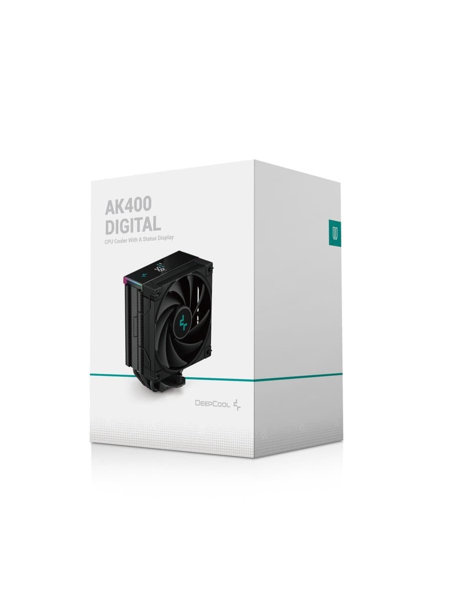 Кулер для процессора DEEPCOOL AK400 DIG. LGA1700/1200/115*/AMD 120mm Black PWM FDB fan,500-1850rpm,4HP
