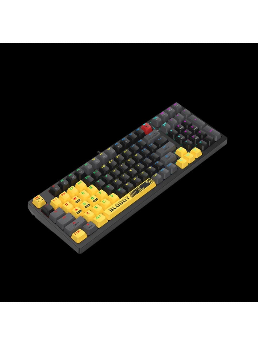 Механическая игровая клавиатура A4TECH BLOODY S98 SPORTS LIME GAMING MECHANICAL BLMS RED SWITCH RGB KEYBOARD USB US+RUS