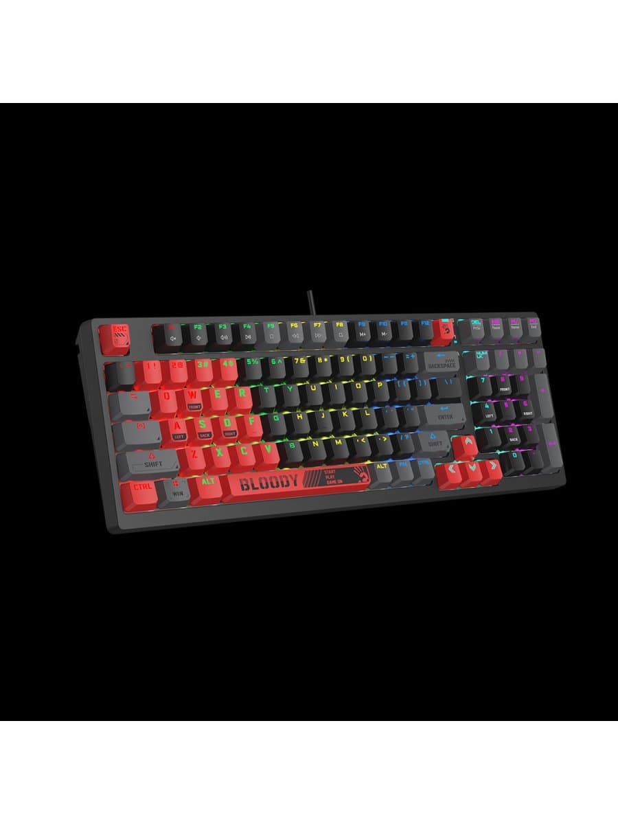 Механическая игровая клавиатура A4TECH BLOODY S98 SPORTS RED GAMING MECHANICAL BLMS RED SWITCH RGB KEYBOARD USB US+RUS