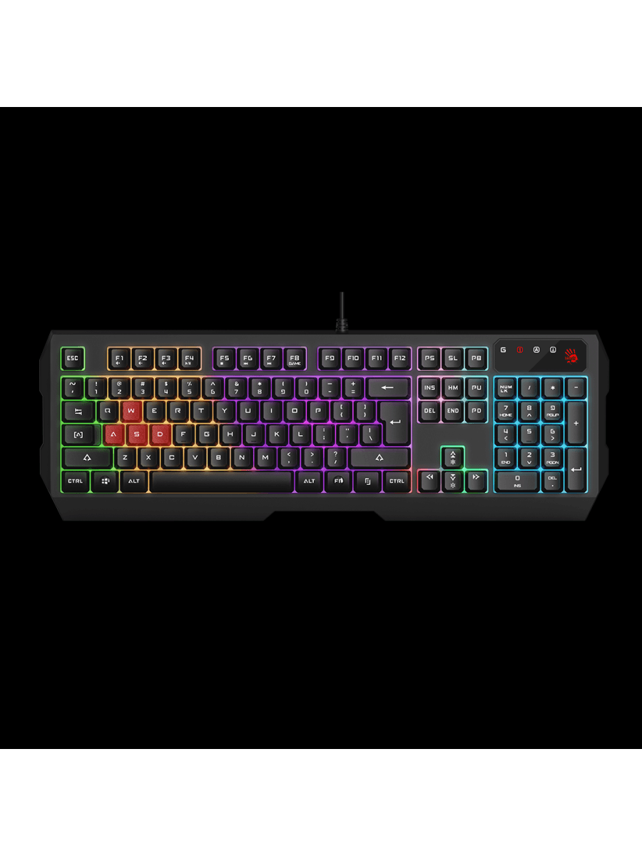 Мультимедийная клавиатура A4TECH BLOODY B135N GAMING NEON BACKLIGHT MULTIMEDIA KEYBOARD USB US+RUSSIAN