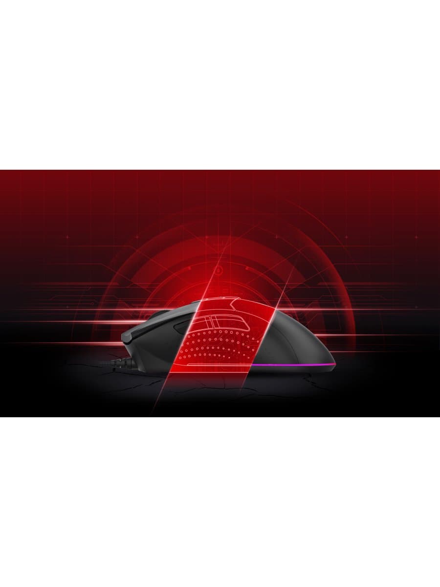 Мышь A4TECH BLOODY ES9 PLUS ESPORTS RGB MOUSE STONE BLACK 1000CPI USB