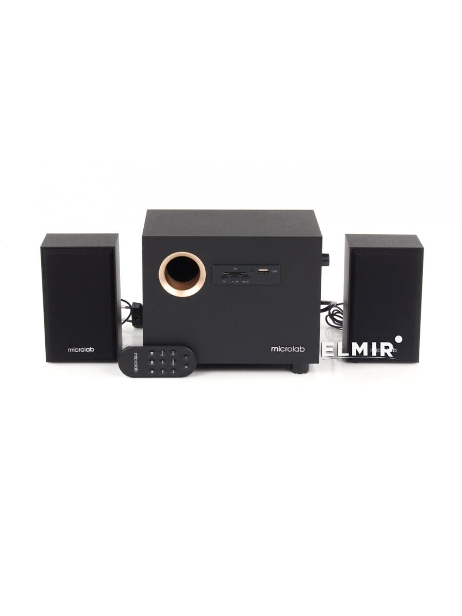 Акустическая система Microlab Subwoofer M-105R 2.1 10W (5W+2.5W*2) FM,USB,SD,REMOTE BLACK >40dB